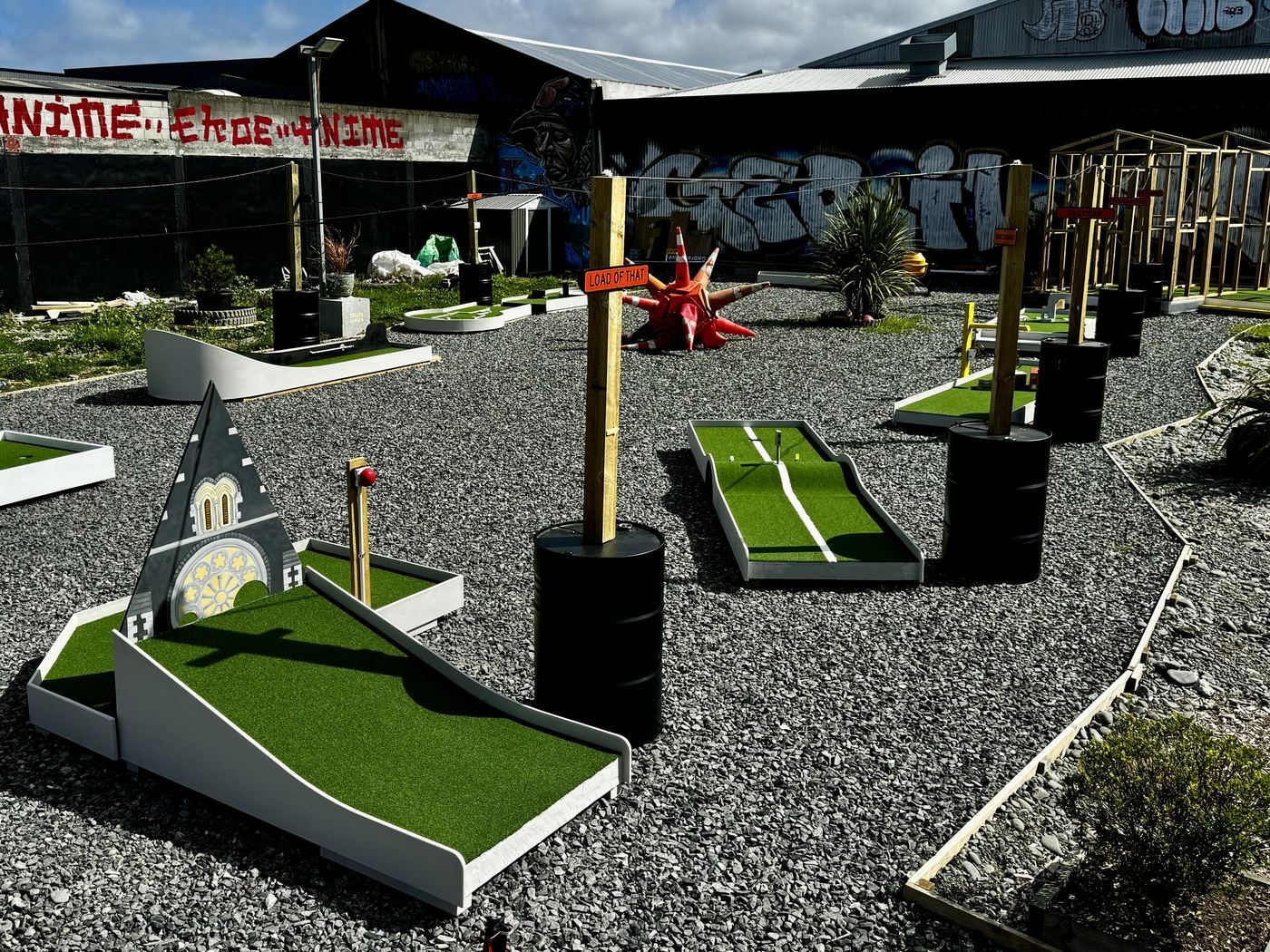 Cathedral foreground with course stretching behind